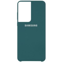 Чехол Silicone Cover (AA) для Samsung Galaxy S21 Ultra Зелений (11726)