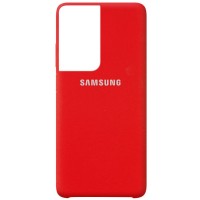 Чехол Silicone Cover (AA) для Samsung Galaxy S21 Ultra Червоний (11725)