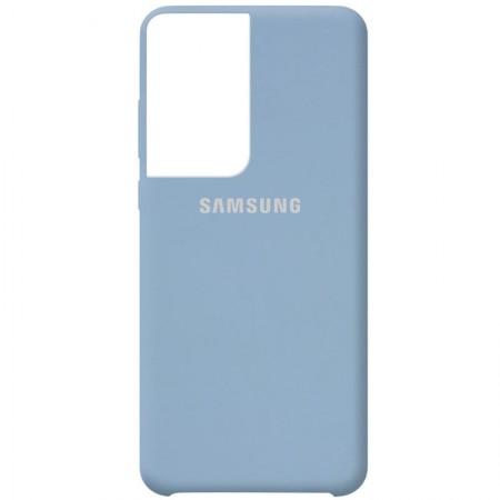Чехол Silicone Cover (AA) для Samsung Galaxy S21 Ultra Голубой (11718)