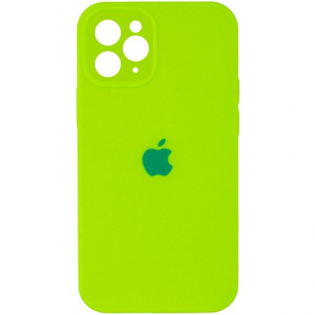 Чехол Silicone Case Full Camera Protective (AA) для Apple iPhone 12 (6.1'') Салатовий (23511)