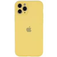 Чехол Silicone Case Full Camera Protective (AA) для Apple iPhone 12 (6.1'') Жовтий (11747)