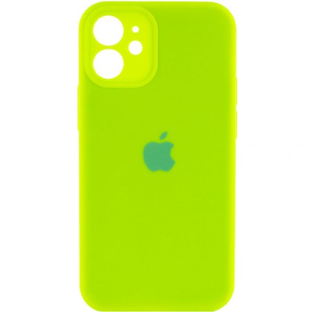 Чехол Silicone Case Full Camera Protective (AA) для Apple iPhone 12 mini (5.4'') Салатовый (30899)