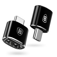 Перехідник Baseus USB Male To Type-C Female Adapter Converter 5A (CAAOTG) Черный (33298)