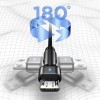 Дата кабель USAMS US-SJ478 U60 Rotatable USB to MicroUSB (1m) Черный (14459)