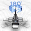 Дата кабель USAMS US-SJ476 U60 Rotatable USB to Lightning (1m) Черный (14457)