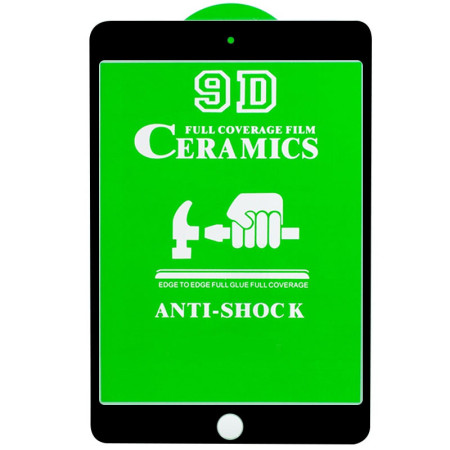 Защитная пленка Ceramics 9D (в упак.) для Apple iPad 10.2'' (2020) / Apple iPad 10.2'' (2019) Черный (17821)