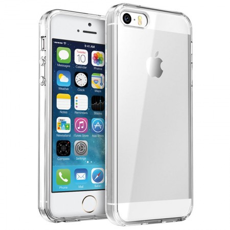 TPU чехол Epic Transparent 1,0mm для Apple iPhone 5/5S/SE Білий (21552)