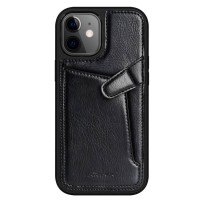 Кожаная накладка Nillkin Aoge (с карманом) для Apple iPhone 12 mini (5.4'') Чорний (29669)