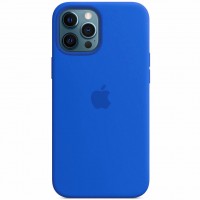 Чехол Silicone case (AAA) full with Magsafe для Apple iPhone 12 Pro / 12 (6.1'') Синій (16953)