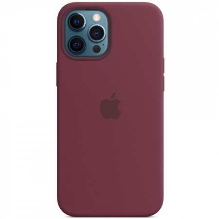 Чехол Silicone case (AAA) full with Magsafe для Apple iPhone 12 Pro / 12 (6.1'') Червоний (15138)