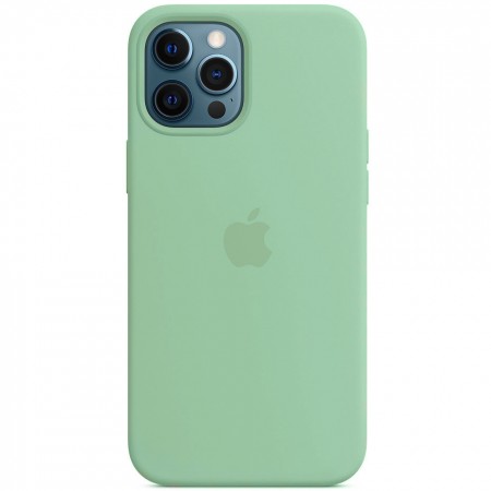 Чехол Silicone case (AAA) full with Magsafe для Apple iPhone 12 Pro / 12 (6.1'') Зелёный (16052)