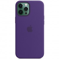 Чехол Silicone case (AAA) full with Magsafe для Apple iPhone 12 Pro Max (6.7'') Фиолетовый (16957)