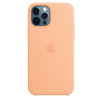 Чехол Silicone case (AAA) full with Magsafe and Animation для Apple iPhone 12 Pro / 12 (6.1'') Оранжевый (29670)