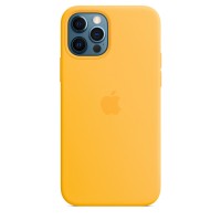 Чехол Silicone case (AAA) full with Magsafe and Animation для Apple iPhone 12 Pro / 12 (6.1'') Желтый (22361)