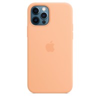 Чехол Silicone case (AAA) full with Magsafe and Animation для Apple iPhone 12 Pro Max (6.7'') Оранжевый (22369)