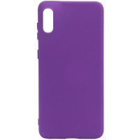 Чехол Silicone Cover Full without Logo (A) для Samsung Galaxy A02 Фиолетовый (16978)