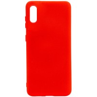 Чехол Silicone Cover Full without Logo (A) для Samsung Galaxy A02 Красный (16976)