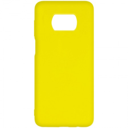 Чехол Silicone Cover Full without Logo (A) для Xiaomi Poco X3 NFC / Poco X3 Pro Желтый (15318)