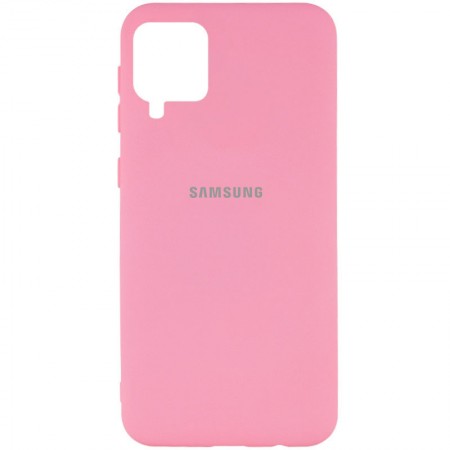 Чехол Silicone Cover My Color Full Protective (A) для Samsung Galaxy A12 Розовый (15888)