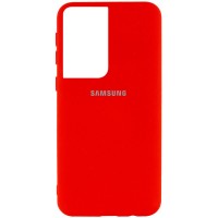 Чехол Silicone Cover My Color Full Protective (A) для Samsung Galaxy S21 Ultra Червоний (15953)