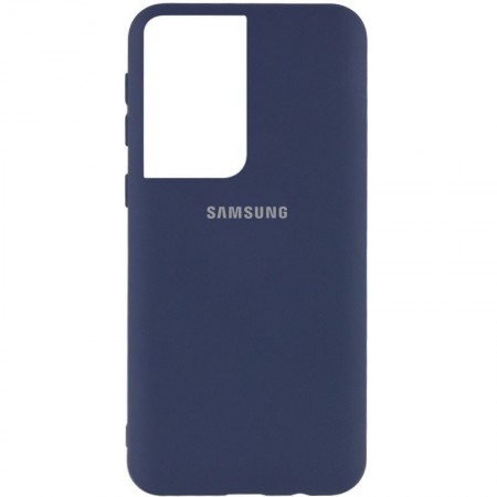 Чехол Silicone Cover My Color Full Protective (A) для Samsung Galaxy S21 Ultra Синій (15955)
