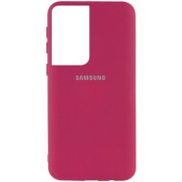 Чехол Silicone Cover My Color Full Protective (A) для Samsung Galaxy S21 Ultra Червоний (15951)