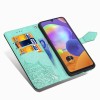 Кожаный чехол (книжка) Art Case с визитницей для Samsung Galaxy A02 Бирюзовый (13251)