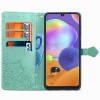 Кожаный чехол (книжка) Art Case с визитницей для Samsung Galaxy A02 Бирюзовый (13251)