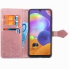 Кожаный чехол (книжка) Art Case с визитницей для Samsung Galaxy A02 Рожевий (13252)