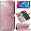 Кожаный чехол (книжка) Art Case с визитницей для Samsung Galaxy A02 Рожевий (13252)