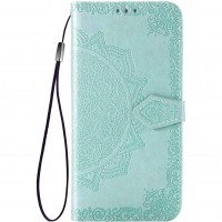 Кожаный чехол (книжка) Art Case с визитницей для Xiaomi Redmi Note 10 Бирюзовый (13275)