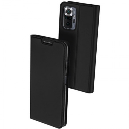 Чехол-книжка Dux Ducis с карманом для визиток для Xiaomi Redmi Note 10 Pro Черный (17431)