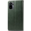 Кожаный чехол книжка GETMAN Gallant (PU) для Xiaomi Redmi Note 10 Зелёный (18024)