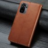 Кожаный чехол книжка GETMAN Gallant (PU) для Xiaomi Redmi Note 10 Коричневый (18025)