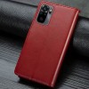 Кожаный чехол книжка GETMAN Gallant (PU) для Xiaomi Redmi Note 10 Красный (18026)