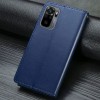 Кожаный чехол книжка GETMAN Gallant (PU) для Xiaomi Redmi Note 10 Синий (18027)