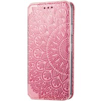 Кожаный чехол книжка GETMAN Mandala (PU) для Samsung Galaxy A31 Рожевий (18034)