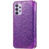 Кожаный чехол книжка GETMAN Mandala (PU) для Samsung Galaxy A32 4G Фиолетовый (18043)