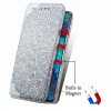 Кожаный чехол книжка GETMAN Mandala (PU) для Samsung Galaxy A12 Сірий (16319)