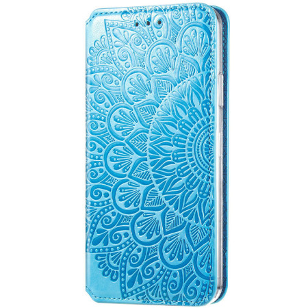 Кожаный чехол книжка GETMAN Mandala (PU) для Xiaomi Redmi Note 10 Синій (18049)