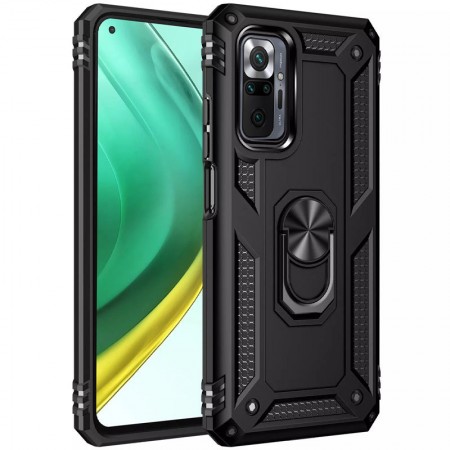 Ударопрочный чехол Serge Ring for Magnet для Xiaomi Redmi Note 10 Pro Чорний (19717)