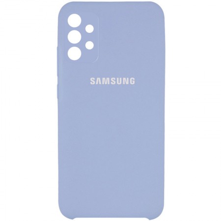 Чехол Silicone Cover Full Camera (AAA) для Samsung Galaxy A32 4G Блакитний (17578)