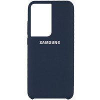 Чехол Silicone Cover (AAA) для Samsung Galaxy S21 Ultra Синій (17618)