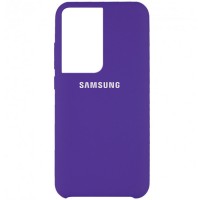 Чехол Silicone Cover (AAA) для Samsung Galaxy S21 Ultra Бузковий (17619)