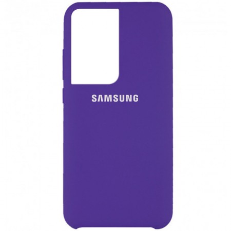 Чехол Silicone Cover (AAA) для Samsung Galaxy S21 Ultra Сиреневый (17619)