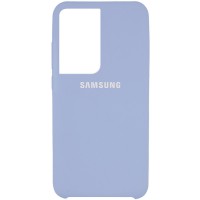 Чехол Silicone Cover (AAA) для Samsung Galaxy S21 Ultra Блакитний (17614)