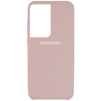 Чехол Silicone Cover (AAA) для Samsung Galaxy S21 Ultra Рожевий (17617)