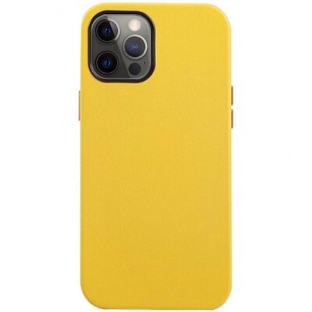 Кожаный чехол K-Doo Noble Collection для Apple iPhone 12 Pro / 12 (6.1'') Жовтий (18332)