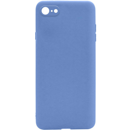 Силиконовый чехол Candy Full Camera для Apple iPhone 7 / 8 / SE (2020) (4.7'') Блакитний (16414)