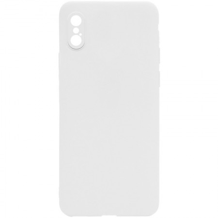 Силиконовый чехол Candy Full Camera для Apple iPhone X / XS (5.8'') Белый (16436)